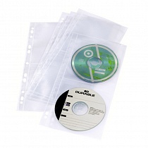 Карман Durable, для CD/DVD, 4 диска, с универсальной перфорацией