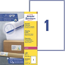 Этикетки адресные Avery Zweckform быстрого отклеивания QuickPEEL 199.6 x 289.1мм, L+CL, 100 листов