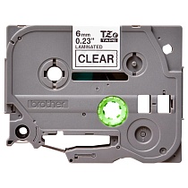 Картридж brother tze 111 с лентой 6 мм х 8 м, пластик, черный шрифт
