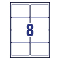 Этикетки суперпрочные пленочные Avery Zweckform, 99.1 х 67.7 мм, 8 штук на листе, 10 листов