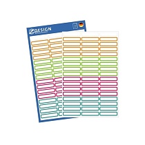 Этикетки для маркировки карандашей Avery Zweckform, ассорти, 31 x 6 мм, 51 штука на листе, 2 листа