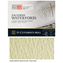 Бумага для акварели ST Cuthberts Mill Saunders Waterford, 300 г/м2, 410 х 310 мм, 20 листов