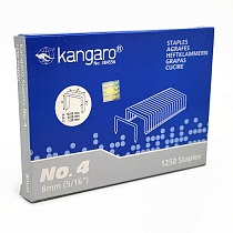 Скобы 4 - 8 мм для степлера Kangaro,1250 штук