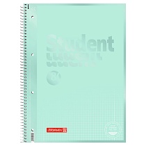 Тетрадь в клетку на пружине А4 Brunnen Premium Colour Code, микроперфорация, 90 гр/м2, 80 листов