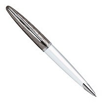 Ручка шариковая Waterman Carene Contemporary White ST, толщина линии M, серебро