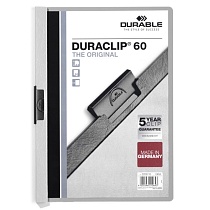 Папка с клипом Durable Duraclip, до 60 листов, А4, ПВХ