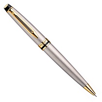 Ручка шариковая Waterman Expert 3 Stainless Steel GT, толщина линии M, позолота 23К