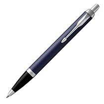 Ручка шариковая Parker IM Metal Matte Blue CT, толщина линии M, позолота (S0856460)