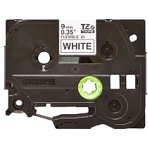 Картридж brother tze-fx221 с гибкой лентой 9 мм х 8 м, черный шрифт