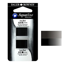 Набор красок акварельных Daler Rowney Aquafine Half Pan Blister Sets, в кюветах, 2 штуки