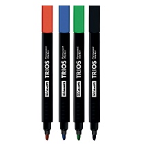 Набор маркеров перманентных Luxor Trios, пулевидный наконечник, 1-3 мм, 4 цвета