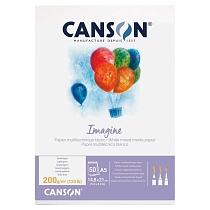 Альбом для графики Canson Imagine, мелкое зерно, склеенный, 200 гр/м2, 50 листов