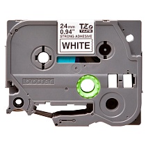 Картридж brother tze-s251 с лентой 24 мм х 8 м, пластик, усиленный клей, черный шрифт