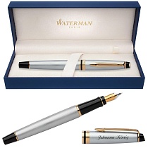 Ручка перьевая Waterman Expert 3 Stainless Steel GT, толщина линии F, позолота 23К