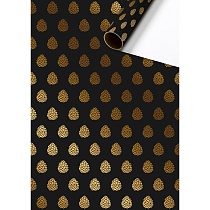 Бумага упаковочная для подарков рулон Stewo Saga, 0.7 x 1.5 м, черный