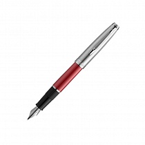 Ручка перьевая Waterman Embleme Red CT, толщина линии F, нержавеющая сталь