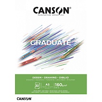Альбом для масла и акрила Canson Graduate, мелкое зерно, склеенный, 160 гр/м2, 30 листов