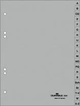 Разделитель буквенный A-Z Durable, А4, на 20 разделов, перфорация, пластик