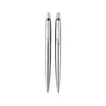 Набор подарочный шариковая ручка и карандаш Parker Jotter Core Stainless Steel, M