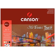 Альбом для пастели Canson Mi-Teintes Touch, склеенный, 355 гр/м2, 4 цвета, 12 листов