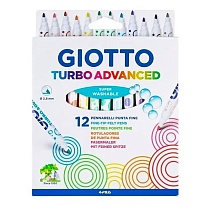 Набор фломастеров цветных Giotto Turbo Advansed, тонкие, 2.8 мм