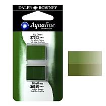 Набор красок акварельных Daler Rowney Aquafine Half Pan Blister Sets, в кюветах, 2 штуки