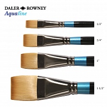 Кисть синтетика плоская Daler Rowney Aquafine, короткая ручка