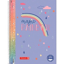 Тетрадь Brunnen Колледж Premium Magic Rainbow на пружине, линейка, 90 гр/м2, А4, 80 листов