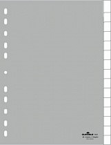Разделитель Durable, A-Z, А4, с вставными табуляторами, на 15 разделов, перфорация, полипропилен
