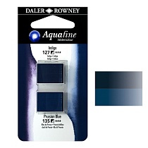 Набор красок акварельных Daler Rowney Aquafine Half Pan Blister Sets, в кюветах, 2 штуки