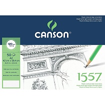 Альбом для графики Canson 1557, мелкое зерно, склеенный, 120 гр/м2, 50 листов