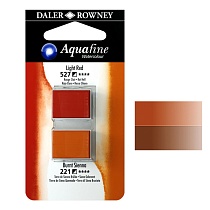 Набор красок акварельных Daler Rowney Aquafine Half Pan Blister Sets, в кюветах, 2 штуки