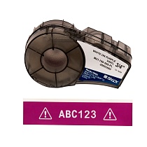 Картридж Brady M21-750-595, виниловая лента, белый шрифт, 6.4 м х 19.05 мм