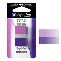 Набор красок акварельных Daler Rowney Aquafine Half Pan Blister Sets, в кюветах, 2 штуки